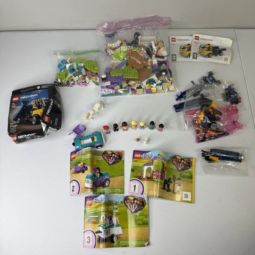 LEGO Friends Bulk Girls Lot with Mini-Doll Figures & Horses And Extras